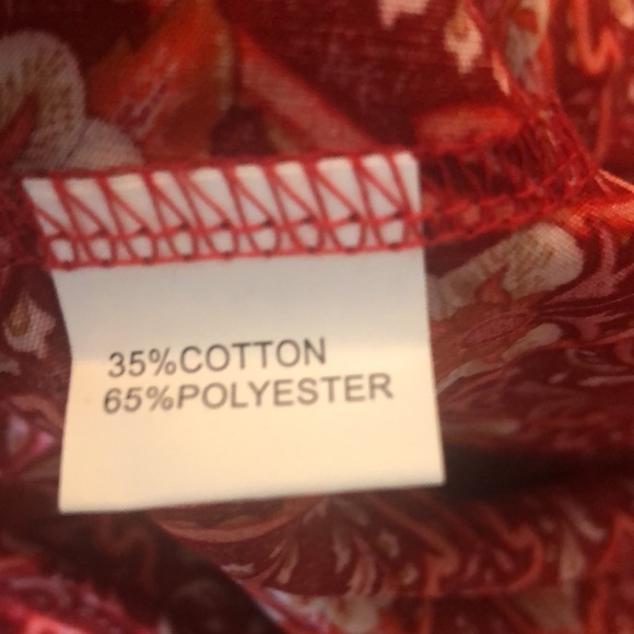 Red patterned boho wrap v neck maxi split dress - Picture 15 of 15